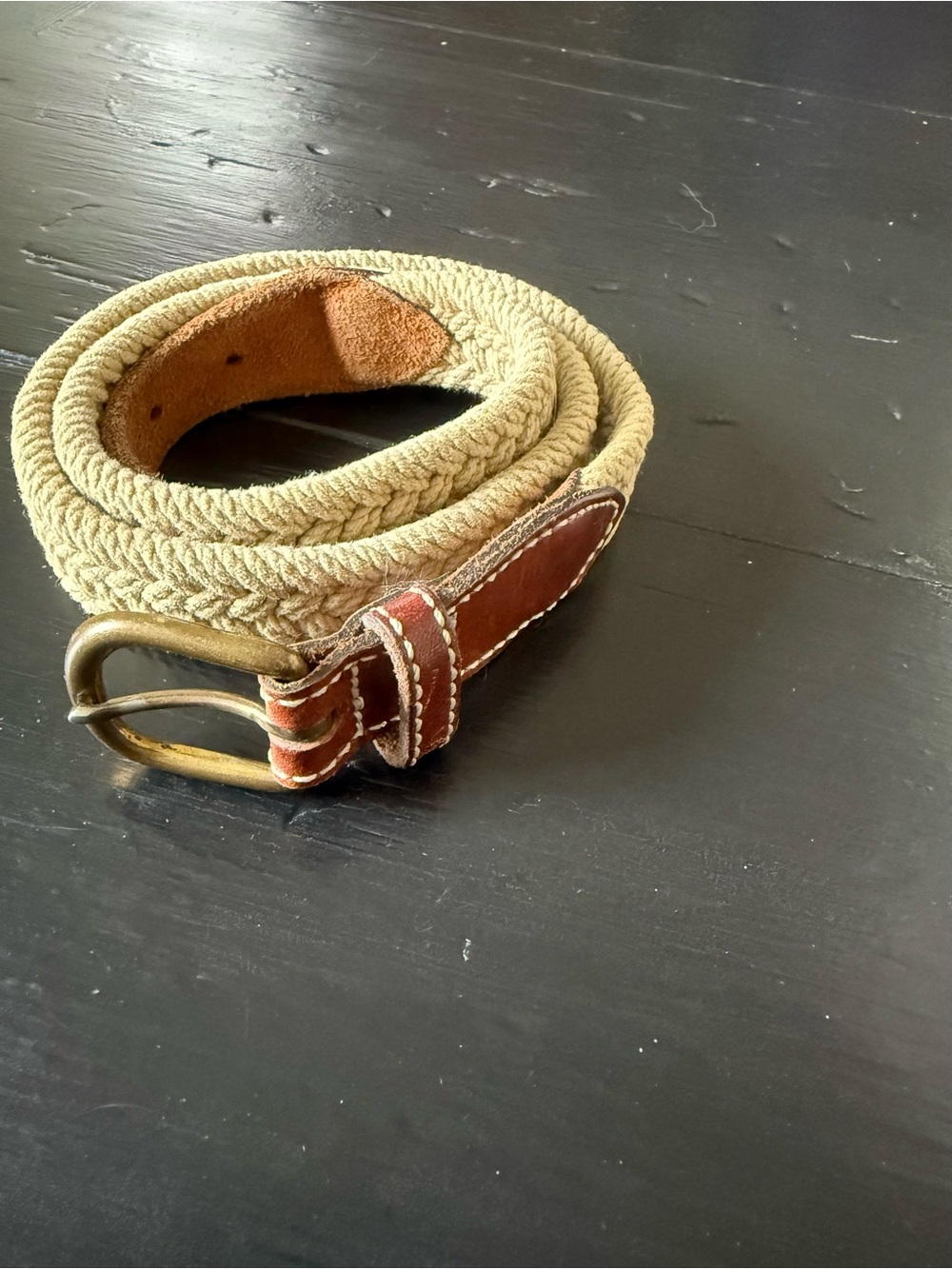 Men's Braided Cotton Rope Belt